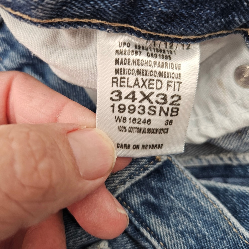 Dickies Mens Relaxed Fit Carpenter Jeans Blue Denim 34x32 1993SNB Workwear - Picture 4 of 12